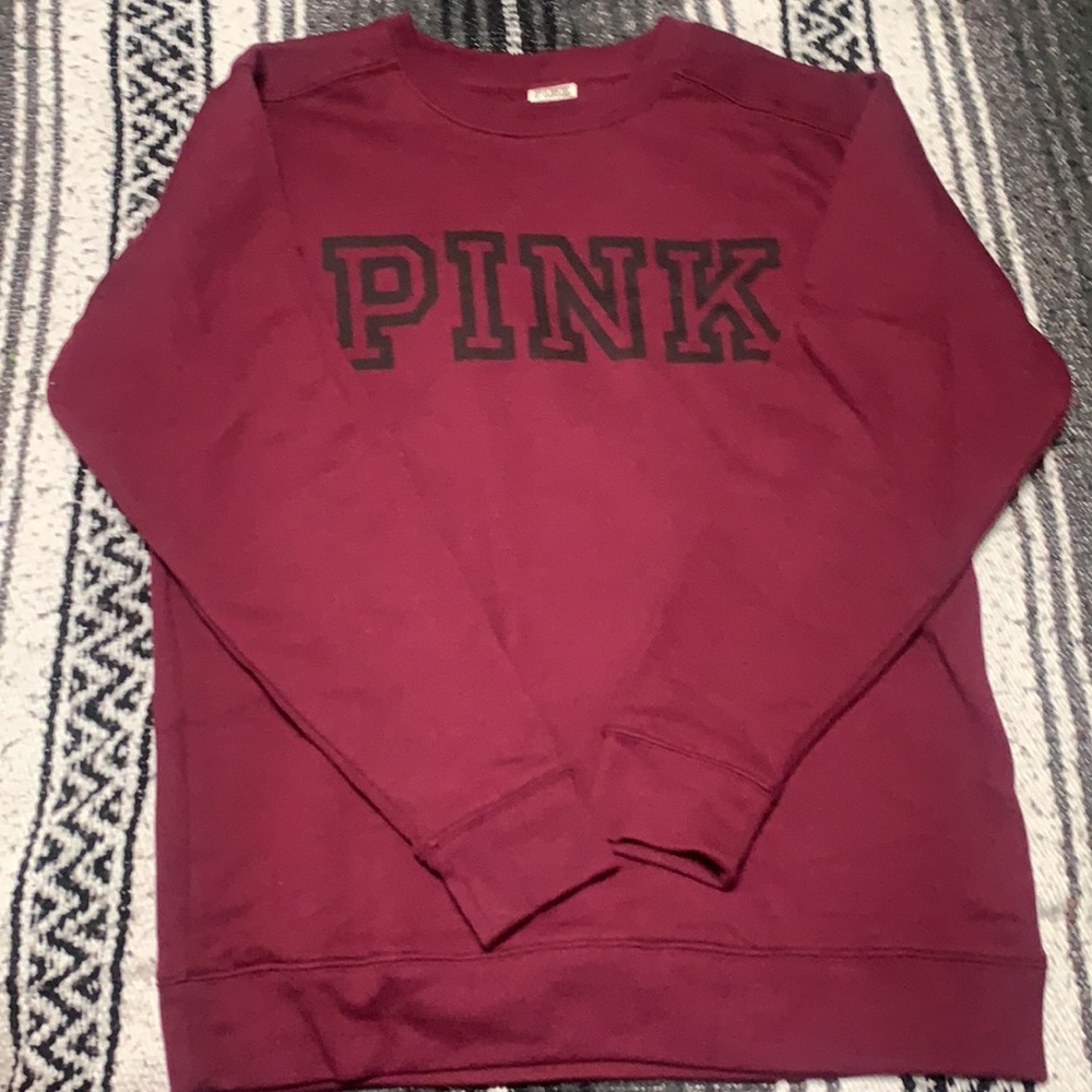 ☀️ 3 for 30 XS oversized Maroon PINK sweatshirt